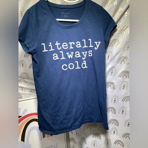 Navy Blue Graphic Tee Upcycled